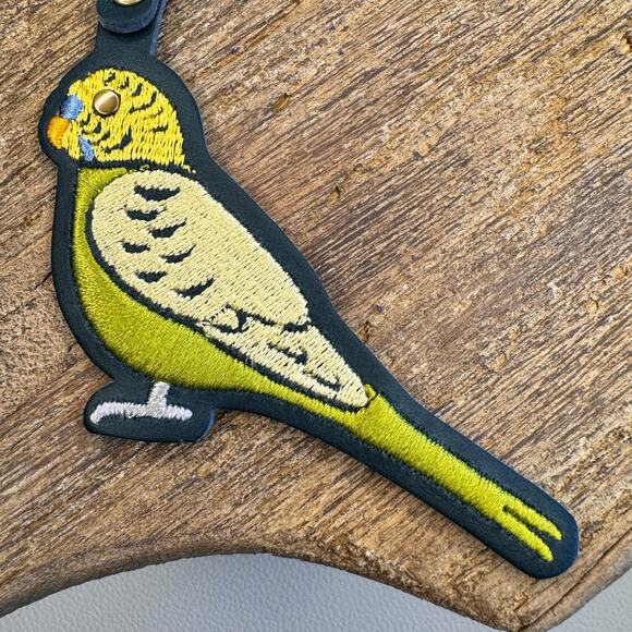 Portland Leather Parakeet TASSEL Bird Lover Purse Charm FAST SHIP New Bag Charm - Picture 4 of 4